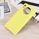 For Huawei Mate 30 Pro Solid Color Liquid Silicone Shockproof Coverage Protective Case(Yellow) - 1
