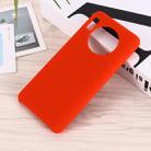 For Huawei Mate 30 Pro Solid Color Liquid Silicone Shockproof Coverage Protective Case(Red) - 1