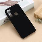 For Xiaomi Redmi Note 8 Solid Color Liquid Silicone Shockproof Coverage Protective Case(Black) - 1