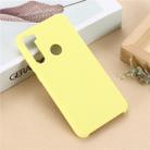 For Xiaomi Redmi Note 8 Solid Color Liquid Silicone Shockproof Coverage Protective Case(Yellow) - 1