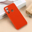 For Xiaomi Redmi Note 8 Solid Color Liquid Silicone Shockproof Coverage Protective Case(Red) - 1