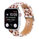 Horsehair Fluffy Leopard Print Leather Watch Band For Apple Watch Series 8&7 41mm / SE 2&6&SE&5&4 40mm / 3&2&1 38mm(2) - 1
