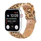 Horsehair Fluffy Leopard Print Leather Watch Band For Apple Watch Series 7 41mm / 6 & SE & 5 & 4 40mm / 3 & 2 & 1 38mm(5) - 1