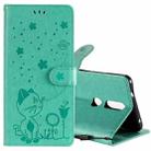 For Nokia 2.4 Cat Bee Embossing Pattern Shockproof Horizontal Flip Leather Case with Holder & Card Slots & Wallet(Green) - 1
