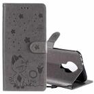 For Nokia 3.4 Cat Bee Embossing Pattern Shockproof Horizontal Flip Leather Case with Holder & Card Slots & Wallet(Grey) - 1