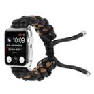 Braided Umbrella Cord Watch Band For Apple Watch Series 7 45mm / 6 & SE & 5 & 4 44mm / 3 & 2 & 1 42mm(Black) - 1