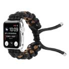 Braided Umbrella Cord Watch Band For Apple Watch Series 9&8&7 41mm / SE 3&SE 2&6&SE&5&4 40mm / 3&2&1 38mm(Black) - 1