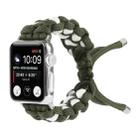 Braided Umbrella Cord Watch Band For Apple Watch Series 9&8&7 41mm / SE 3&SE 2&6&SE&5&4 40mm / 3&2&1 38mm(Green) - 1