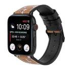 Printed Leather Watch Band For Apple Watch Series 7 45mm / 6 & SE & 5 & 4 44mm / 3 & 2 & 1 42mm(B) - 1