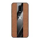 For OnePlus 6T XINLI Stitching Cloth Texture Shockproof TPU Protective Case(Brown) - 3