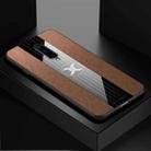 For OnePlus 7 Pro XINLI Stitching Cloth Texture Shockproof TPU Protective Case(Brown) - 1