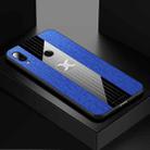 For Meizu Note 9 XINLI Stitching Cloth Texture Shockproof TPU Protective Case(Blue) - 1