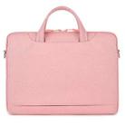 For 13.3-14 inch Laptop Multi-function Laptop Single Shoulder Bag Handbag(Pink) - 1