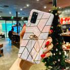For Samsung Galaxy A71 Electroplated Marble Pattern TPU Protective Case with Ring Holder(Irregular) - 1
