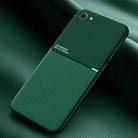 For OPPO A83 Classic Tilt Strip Grain Magnetic Shockproof PC + TPU Case(Green) - 1