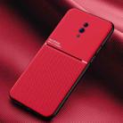 For OPPO K3 Classic Tilt Strip Grain Magnetic Shockproof PC + TPU Case(Red) - 1