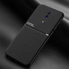 For OPPO Reno Z Classic Tilt Strip Grain Magnetic Shockproof PC + TPU Case(Black) - 1