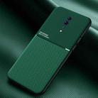 For OPPO Reno Z Classic Tilt Strip Grain Magnetic Shockproof PC + TPU Case(Green) - 1