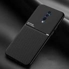 For OPPO Reno 10x zoom Classic Tilt Strip Grain Magnetic Shockproof PC + TPU Case(Black) - 1