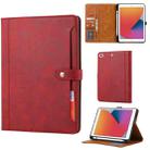 Calf Texture Double Fold Clasp Horizontal Flip Leather Case with Photo Frame & Holder & Card Slots & Wallet For iPad mini 5 / mini 4 / mini 3(Red) - 1