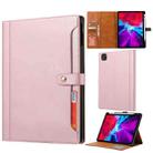 For iPad Pro 11 inch (2020) Calf Texture Double Fold Clasp Horizontal Flip Leather Tablet Case with Photo Frame & Holder & Card Slots & Wallet(Rose Gold) - 1