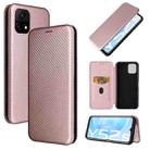 For vivo Y52s 5G / iQOO U3 Carbon Fiber Texture Horizontal Flip TPU + PC + PU Leather Case with Card Slot(Pink) - 1