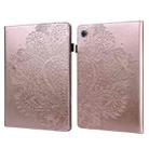 For Huawei MatePad T8 8.0 Peacock Embossed Pattern TPU + PU Horizontal Flip Leather Case with Holder & Card Slots & Wallet & Sleep / Wake-up Function(Rose Gold) - 1