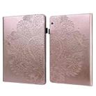 For Huawei MediaPad T3 10 Peacock Embossed Pattern TPU + PU Horizontal Flip Leather Case with Holder & Card Slots & Wallet & Sleep / Wake-up Function(Rose Gold) - 1