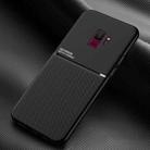 For Samsung Galaxy S9 Classic Tilt Strip Grain Magnetic Shockproof PC + TPU Case(Black) - 1