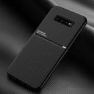 For Samsung Galaxy S10+ Classic Tilt Strip Grain Magnetic Shockproof PC + TPU Case(Black) - 1