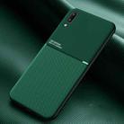 For Huawei Enjoy 9 Classic Tilt Strip Grain Magnetic Shockproof PC + TPU Case(Green) - 1