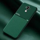 For Huawei Mate 9 Classic Tilt Strip Grain Magnetic Shockproof PC + TPU Case(Green) - 1