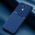 For Huawei Mate 9 Classic Tilt Strip Grain Magnetic Shockproof PC + TPU Case(Blue) - 1