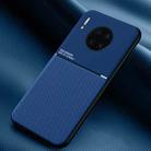 For Huawei Mate 30 Classic Tilt Strip Grain Magnetic Shockproof PC + TPU Case(Blue) - 1