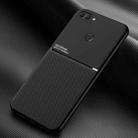 For Huawei Honor 9i Classic Tilt Strip Grain Magnetic Shockproof PC + TPU Case(Black) - 1