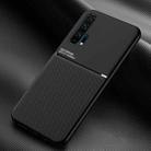 For Huawei Honor 20 Pro Classic Tilt Strip Grain Magnetic Shockproof PC + TPU Case(Black) - 1