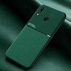 For Huawei Honor Play Classic Tilt Strip Grain Magnetic Shockproof PC + TPU Case(Green) - 1