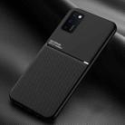 For Huawei Honor V30 Classic Tilt Strip Grain Magnetic Shockproof PC + TPU Case(Black) - 1