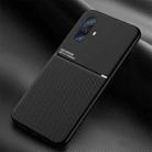 For vivo X30 Classic Tilt Strip Grain Magnetic Shockproof PC + TPU Case(Black) - 1