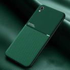 For vivo Y91 Classic Tilt Strip Grain Magnetic Shockproof PC + TPU Case(Green) - 1