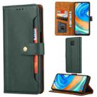 For Xiaomi Redmi Note 9 Pro / Note 9S Calf Texture Double Fold Clasp Horizontal Flip Leather Case with Photo Frame & Holder & Card Slots & Wallet(Green) - 1