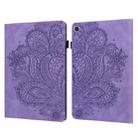 For Lenovo Tab M10 Plus Peacock Embossed Pattern TPU + PU Horizontal Flip Leather Case with Holder & Card Slots & Wallet & Sleep / Wake-up Function(Purple) - 1
