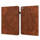 For Lenovo Tab M10 HD TB-605L X605F Peacock Embossed Pattern TPU + PU Horizontal Flip Leather Case with Holder & Card Slots & Wallet & Sleep / Wake-up Function(Brown) - 1