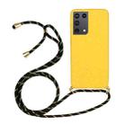 For Samsung Galaxy S21 Ultra 5G Wheat Straw Material + TPU Protective Case with Lanyard(Yellow) - 1