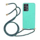 For Samsung Galaxy S21 Ultra 5G Wheat Straw Material + TPU Protective Case with Lanyard(Green) - 1