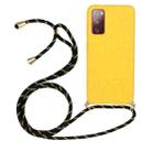 For Samsung Galaxy S20 FE Wheat Straw Material + TPU Protective Case with Lanyard(Yellow) - 1