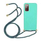 For Samsung Galaxy S20 FE Wheat Straw Material + TPU Protective Case with Lanyard(Green) - 1