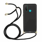 For Huawei P smart 2020 Wheat Straw Material + TPU Protective Case with Lanyard(Black) - 1