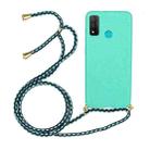 For Huawei P smart 2020 Wheat Straw Material + TPU Protective Case with Lanyard(Green) - 1