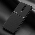 For Xiaomi Redmi K30 Classic Tilt Strip Grain Magnetic Shockproof PC + TPU Case(Black) - 1